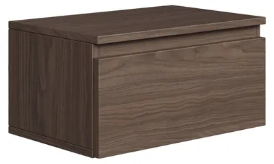 Immagine prodotto di Selsey, comodino sospeso di 49 cm di larghezza, finitura effetto noce. Design moderno
