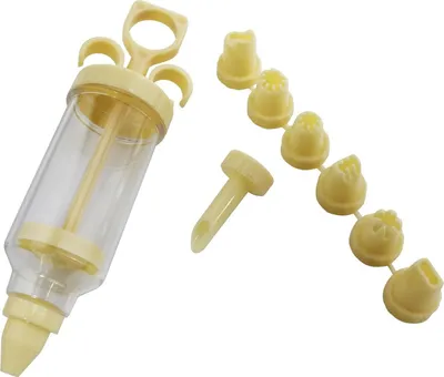 Produktbild von Kuchenfüllspritze Cupcake-Spritzenset 1 Kuchenstift zur Dessertdekoration Spritzenzylinder und 8 Tüllen zur Dekoration (Beige)