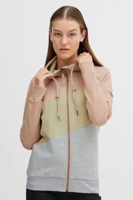 Produktbild von OXMO OXAggi Damen Sweatjacke Kapuzenjacke Hoodie mit Kapuze