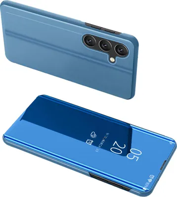 Produktbild von Clear View Case für Samsung Galaxy A24 4G Hülle mit Klappe blau