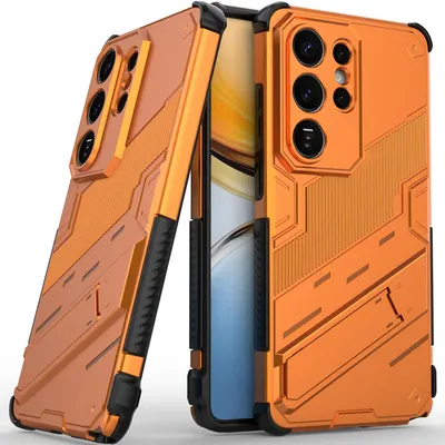 Obrázek produktu pro Pouzdro pro Samsung Galaxy S26 Ultra Hybridní PC TPU Nárazuvzdorné Ochranné Pouzdro s Funkcí Stojanu Pomerančový