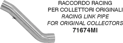 Immagine prodotto di Raccordo racing ARROW in acciaio inox per collettori originali per Aprilia