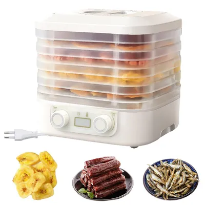 Produktbild von Dörrautomat mit 5 Einlegeböden, Temperaturregler 3570℃, Timer, ideal für Obst, Gemüse, Fleisch, Lebensmittel-Trockner für gesunde Snacks, BPA frei