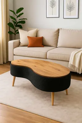 Produktbild von Skye Decor, Hochwertiger Nesting Tisch (3 Teile) - Sapphire Eiche, Schwarz, 100% Melamin