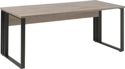 Image de Bureau professionnel YUKON – 140 cm chêne brut et pieds noirs – Design robuste et moderne