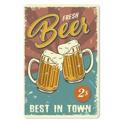 Produktbild von MuchoWow® Mauspad Mousepad Mancave - Bierkrug - Vintage - Zitate 18x27 cm - Mousepads - Maus Mat - Pad - Mausunterlage