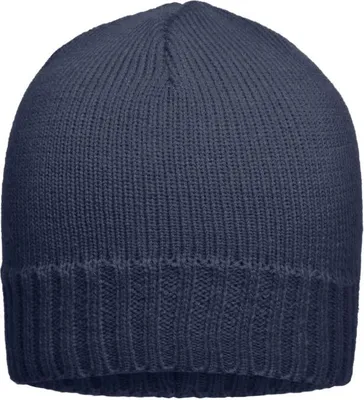 Produktbild von Enganliegende Strickmütze mit geripptem Rand navy, Gr. one size