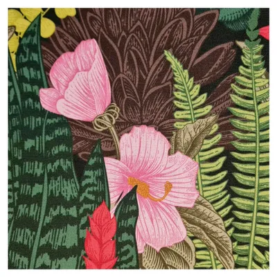 Produktbild von Stoff Meterware Outdoorstoff Amazonas Hibiskus Dschungel wasserabweisend lichtecht