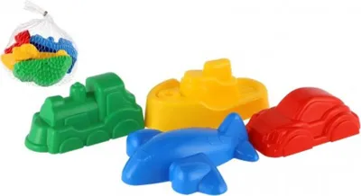 Produktbild von Sandformer für Kinder Set mit Spielzeugfahrzeugen, 4 Formen