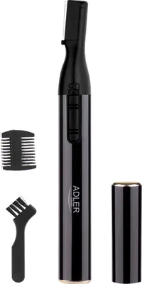 Produktbild von Adler AD 2934b Augenbrauentrimmer, Doppelführungskamm -3,5/1,5 mm, Bürste, Batterien, schwarz