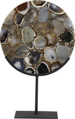 Obrázek produktu pro Light & Living ornament GOUYA z achátového kamene hnědá + matná černá - 35x12x50 cm