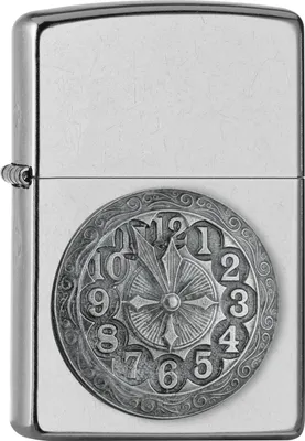 Immagine prodotto di Accendino antivento Zippo Street Chrome Emblem Watch 2007645 ricaricabile a benzina