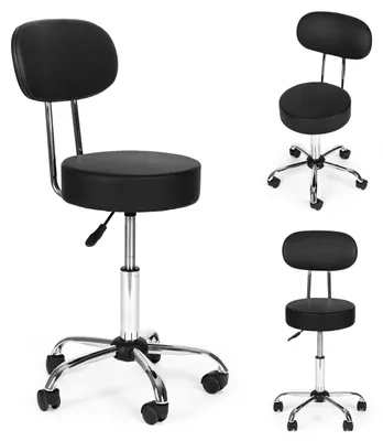 Obrázek produktu pro ModernHome BC009 Otočná stolička s opěrkou, nosnost 136 kg, černá