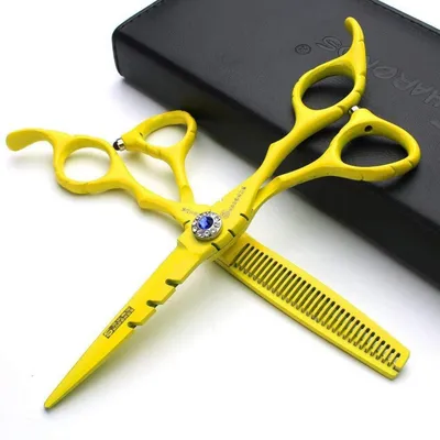 Immagine prodotto di Set di forbici per taglio capelli, 6 pollici, acciaio inossidabile 440C, ergonomiche, 2 pezzi