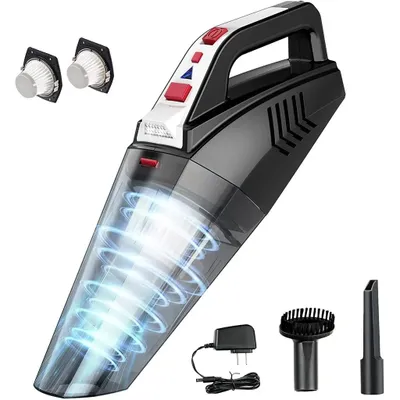 Produktbild von Handstaubsauger, Handstaubsauger mit LED-Licht, Handstaubsauger 4500Pa, 65W Saugleistung, kabellos, tragbar, waschbar