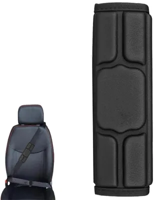 Produktbild von Sicherheitsgurtpolster Auto – Sicherheitsgurtbezug – Schulterpolster – Gurtpolster aus Polyurethan– 22,5x7 cm – für Auto, Gitarre, Kamera und Gepäck – Schwarz