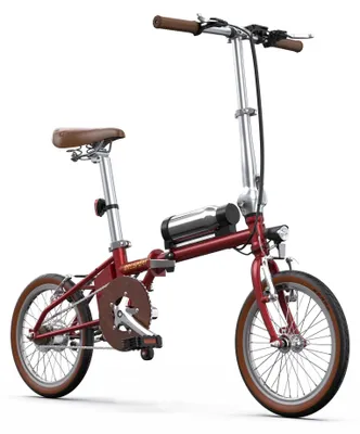 Zdjęcie produktu dla Rower elektryczny – OT02 składany rower miejski – silnik bezszczotkowy 250 W – akumulator litowy 36 V – zasięg 10–30 km – maks. prędkość 25 km/h – dwuosobowy – rama aluminiowa – kolor czerwony