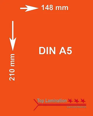 Produktbild von 5 Blatt zinnober 250 g/m² A5 (148x210mm) Tonpapier bedruckbar Premium Farbpapier