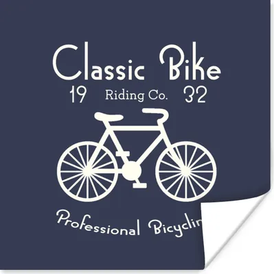 Produktbild von MuchoWow® Poster Jahrgang - Fahrrad - Text 100x100 cm - Babyzimmer