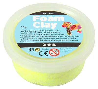 Produktbild von Foam Clay®, Gelb, Glitzer, 35g