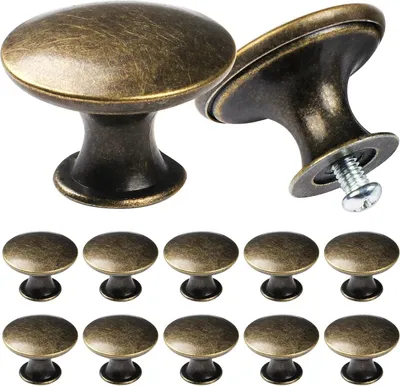 Produktbild von Vintage Möbelknöpfe im antiken Stil - 12 Stück - Bronze - 30 mm