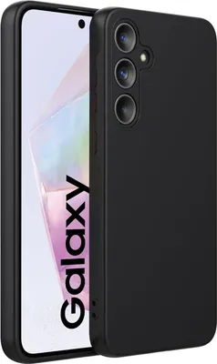 Produktbild von Silikonové pouzdro pro Samsung Galaxy A35 5G Protective Cover Matt Black Backcover Pouzdro na mobilní telefon