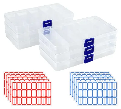 6er-Set transparente Sortierboxen aus Acryl, 17,2x10x2,2 cm