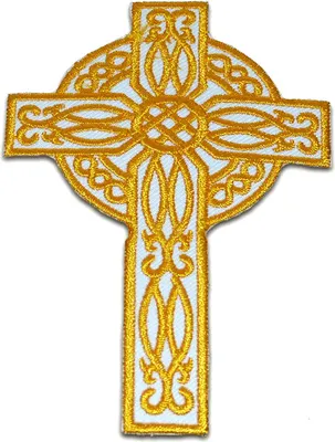 Produktbild von Kreuz Christuskreuz Religion - Aufnäher, Bügelbild, Aufbügler, Applikationen, Patches, Flicken, Zum Aufbügeln, Größe: 9,5 x 6,2 cm