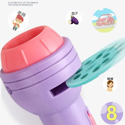 Immagine prodotto di Torcia proiettore per bambini, vari modelli di animali, scienza educativa precoce, giocattolo luminoso, viola (80 modelli)