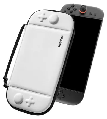 Produktbild von tomtoc Slim Tasche für Nintendo Switch 2, Schutz nach Militärstandard – Weiß, Größe Nur für Nintendo Switch 2