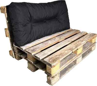 Image de Coussin Palette en polyester BANANAIR 120x60 cm Noir