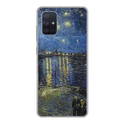 Produktbild von MuchoWow® Handyhülle Schutzhülle Hülle für Samsung Galaxy A51 Sternennacht über dem Orsay Paris - Vincent Van Gogh Silikon Softcase Handy Hülle - Schutzabdeckung