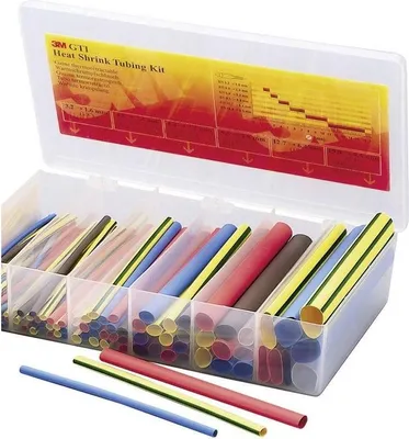 Image de Kit de gaines thermorétractables 3M à 6 diamètres SFTW-202A Multicolore