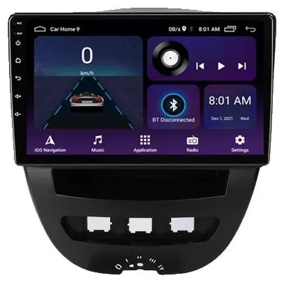 Obrázok produktu pre Multimediálny prehrávač, dotykový displej, displej s vysokým rozlíšením, kompatibilný s modelmi Peugeot 107, Citroen C1, Toyota Aygo (ročníky 2005-2014), R3 - bez darčekov