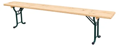 Productafbeelding van Bierbank BAVORD LUX 220x25 cm – massief grenen 30 mm, rond buisframe Ø30 mm, draagvermogen 400 kg