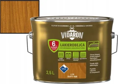 Zdjęcie produktu dla Lakierobejca ochronna do drewna złoty dąb 2,5l