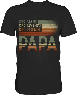 Produktbild von Papa Mann Mythos Legende Herren Premium Shirt – Black / M