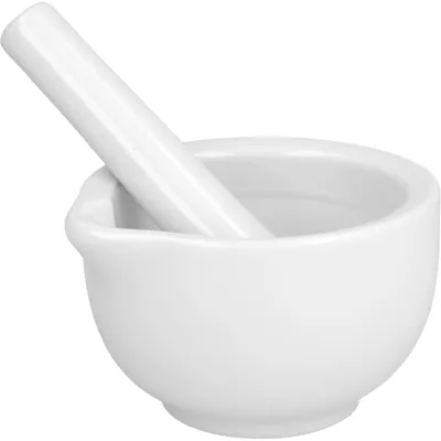 Produktbild von SPINNRAD Mörser Porzellan Weiss 6,8 cm Ø mit Pistill, 1 St. Mörser