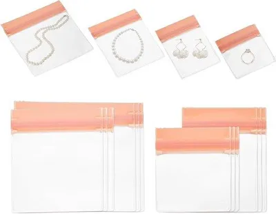 Immagine prodotto di Sacchetti decorativi per il riso, set da 12, trasparenti, anticondensa, in plastica, chiusura con cerniera