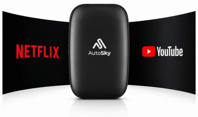 Produktbild von AutoSky Wireless CarPlay & Android Auto AI Box Lite – Für Fahrzeuge mit Wired Ca