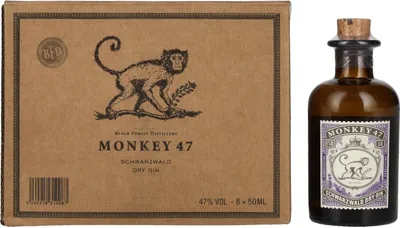 Image de Monkey 47 Schwarzwald Dry Gin 47% Vol. 6x0,05l