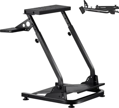 Produktbild von Rennradständer, verstellbarer und klappbarer Simulatorständer für Logitech G29, G27, G920, G923, Thrustmaster T300RS, T300GT, T248, TS-PC, TSXW Gaming Cockpit, Pedalsimulator NICHT im Lieferumfang enthalten