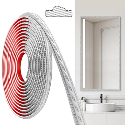 Obrázok produktu pre Solidchoice – PVC lepiaca lišta, 600 cm – Samolepiace lišty na steny a stropy
