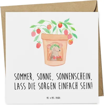 Produktbild von Mr. & Mrs. Panda Grußkarte Sommerfreude - Weiß - Geschenk, Sommer, Strand, Sommerferien, faltkarte, doppelkarte, Emotionen, Summer Vibes, Sommerprodukte, Glückwunschkarte
