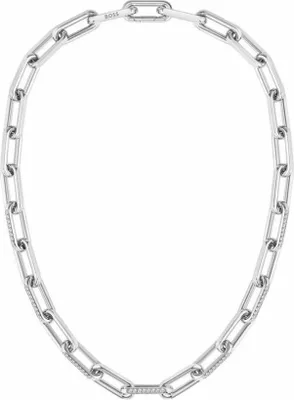 Image de Collier en acier unique avec cristaux Halia 1580578