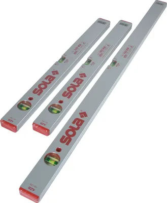Produktbild von Sola Wasserwagen Set 2 x 600 mm | 1 x 1000 mm Aluminium silber-eloxiert 3-teilig
