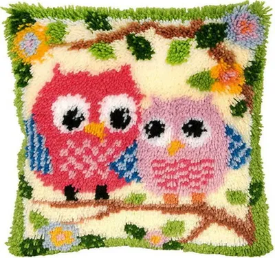 Image de Crochet de toile - Coussin hibou