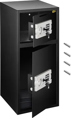 Produktbild von VEVOR Tresor mit Schlüssel Elektronikschloss Tresor 4MM mit Zahlenschloss 74 L, Tresor mit Starkem Eisen, Möbeltresor Elektronikschloss mit Hochbelastbaren Stahlkonstruktion