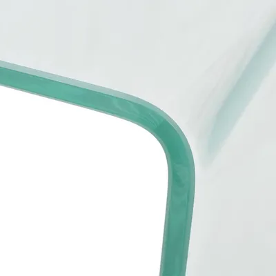 Immagine prodotto di Tavolino trasparente in vetro temperato, ideale per il salotto o la sala da pranzo, tavolino ausiliario