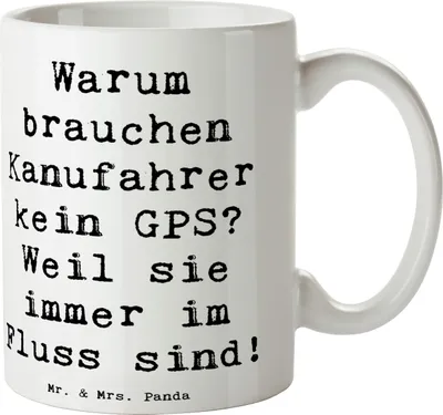 Produktbild von Mr. & Mrs. Panda Teepott Spruch Kanu Lebensweg - Weiß - Geschenk, haferl, Paddeln, Kanufahren, Kaffeebecher, Kanufahrer, Teamsport, Abenteuer, Becher, Tasse, Sportler